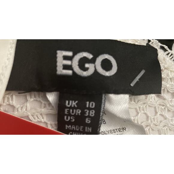 EGO Bra Top Textured Rose Corsage Strappy Cream - Picture 7 of 7